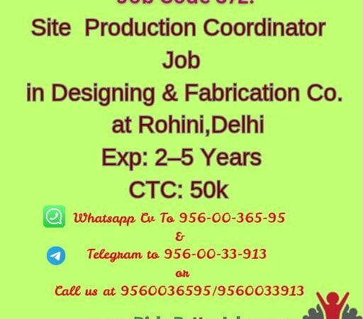 Site Production Coordinator Job