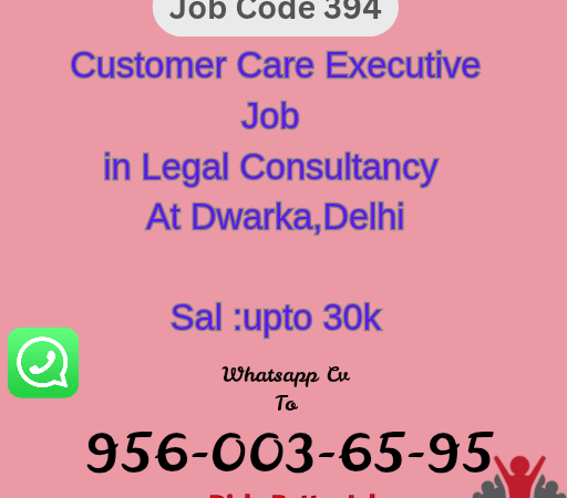Customer care executive Job